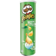 Чіпси Pringles Sourcream & Onion, сметана та цибуля, 130г Чіпси Pringles Sourcream & Onion, сметана та цибуля, 130г