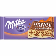 Шоколадка Milka waves crisp-pears з карамеллю 81г