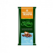 Шоколад 75г TRAPA STEVIA молочний