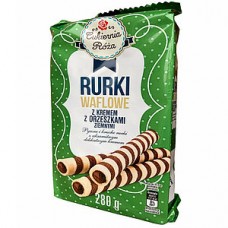 Вафельні трубочки "Cukernnia roza" з горіхом 280 гр.,