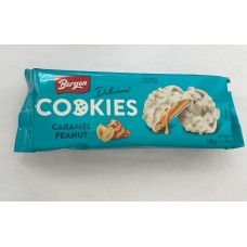Печево Bergen Delicious Cookies Карамель-арахіс-білий шоколад130g Печево Bergen Delicious Cookies Карамель-арахіс-білий шоколад130g