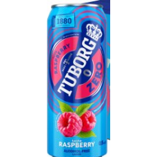 Пиво Tuborg Zero Taste Raspberry б/а ж/б 0,5л