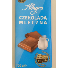 Шоколад Allegro молочний 100г