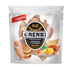 Грінки хвилясті житні зі смаком ковбаски з гірчицею Greenki 90g