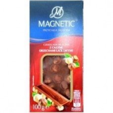 Шоколад молочний Magnetic з Цілим Лісовим горіхом 100 г