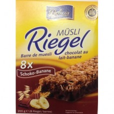 Злакові батончики Delicia шоколад банан 8шт. 200 гр. Злакові батончики Delicia шоколад банан 8шт. 200 гр.