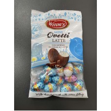 Шоколадні яйця Witors MINI Latte наповнені молочним кремом Ovetti 125g