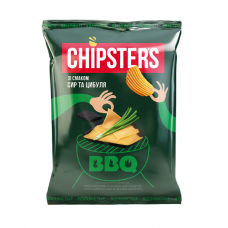 TM Chipsters чіпси натуральні "Сир та Цибуля"120г