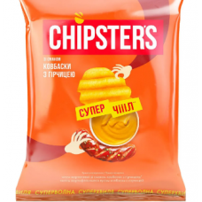 TM Chipsters чіпси натуральні Ковбаски з ГІРЧИЦЕЮ110г