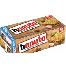 Вафлі Hanuta з кусочками фундука (10+1шт) 242г
