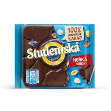 Шоколад Studentska чорна, горіх/ізюм/рисові кульки 90г