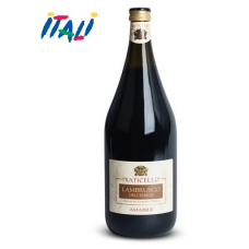 Вино игристое красное Lambrusco Praticello Dell`Emilia Amabile 1.5L.