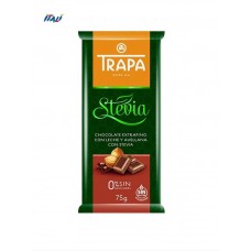 Шоколад 75г TRAPA STEVIA молочний з фундуком Шоколад 75г TRAPA STEVIA молочний з фундуком