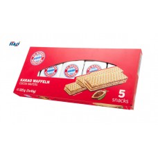 Вафлі FC Bayern Munich Wafers with chocolate cream (5x45г), з шок. кремом 225г Вафлі FC Bayern Munich Wafers with chocolate cream (5x45г), з шок. кремом 225г