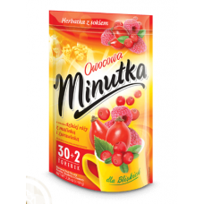 Чай фруктовий Minutka з шипшиною, малиною та журавлиною, 64г (30+2пак.) ZIP