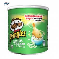 Чіпси Pringles Sourcream & Onion, сметана та цибуля, 40г