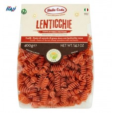 Макарони DALLA COSTA Fusilli з червоною чечевицею і томатом 400 г